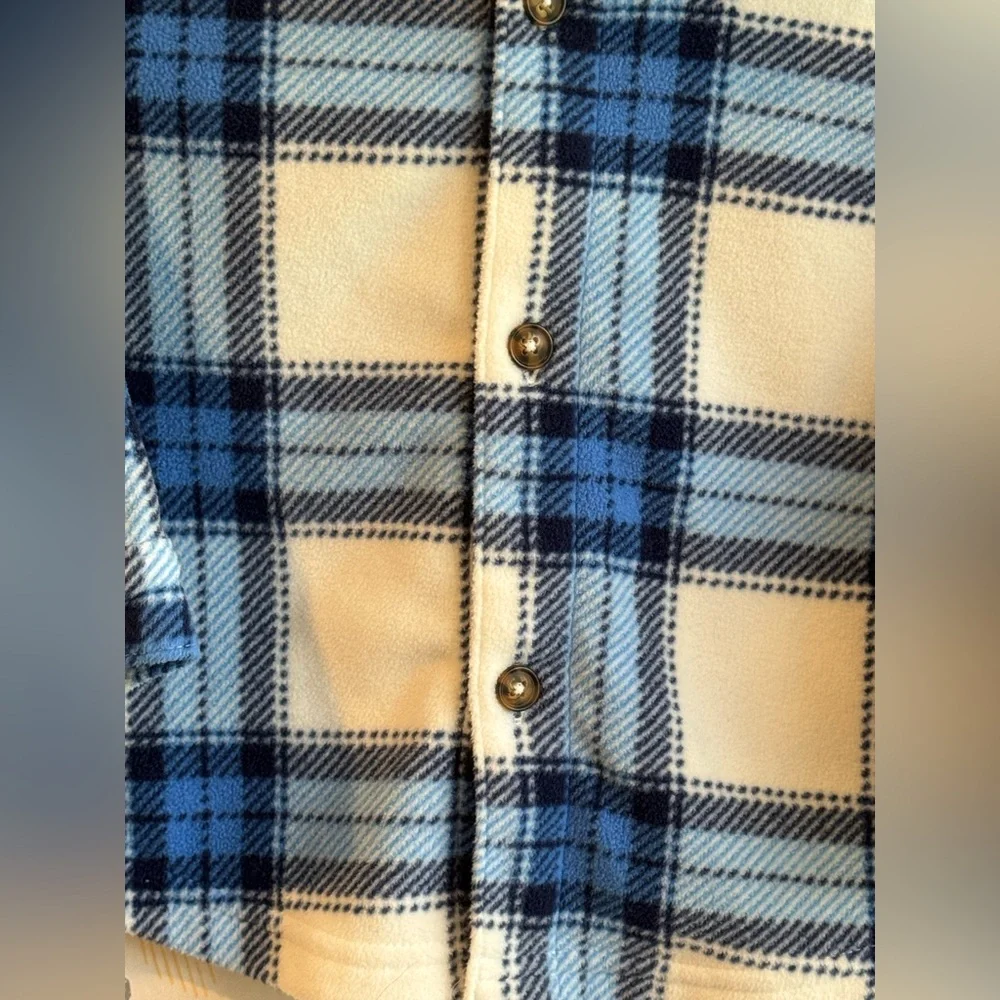 Carters 18 Month Blue Plaid Fleece Cozy Shacket (Shirt/Jacket) - BNWT